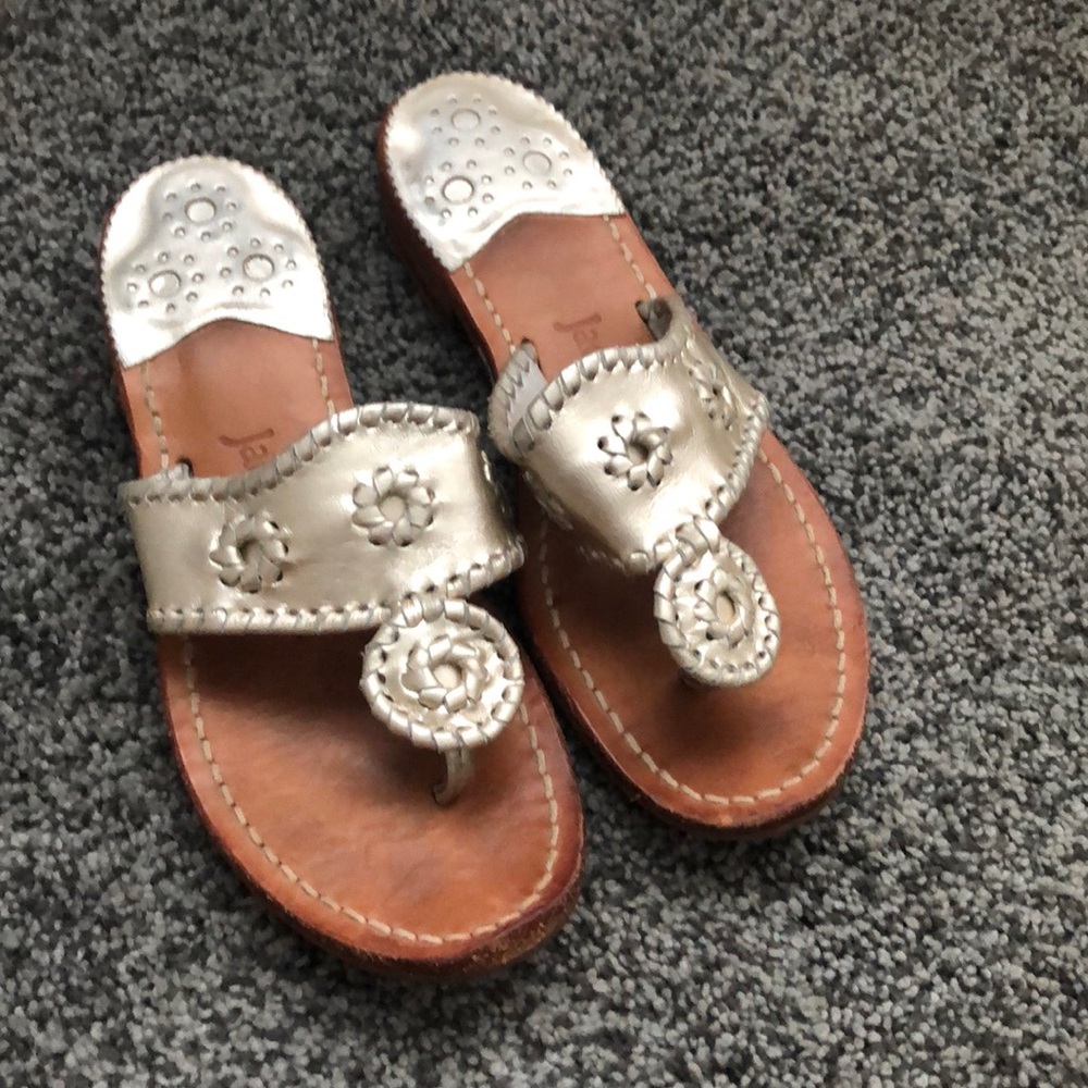 Jack Rogers platinum sandals